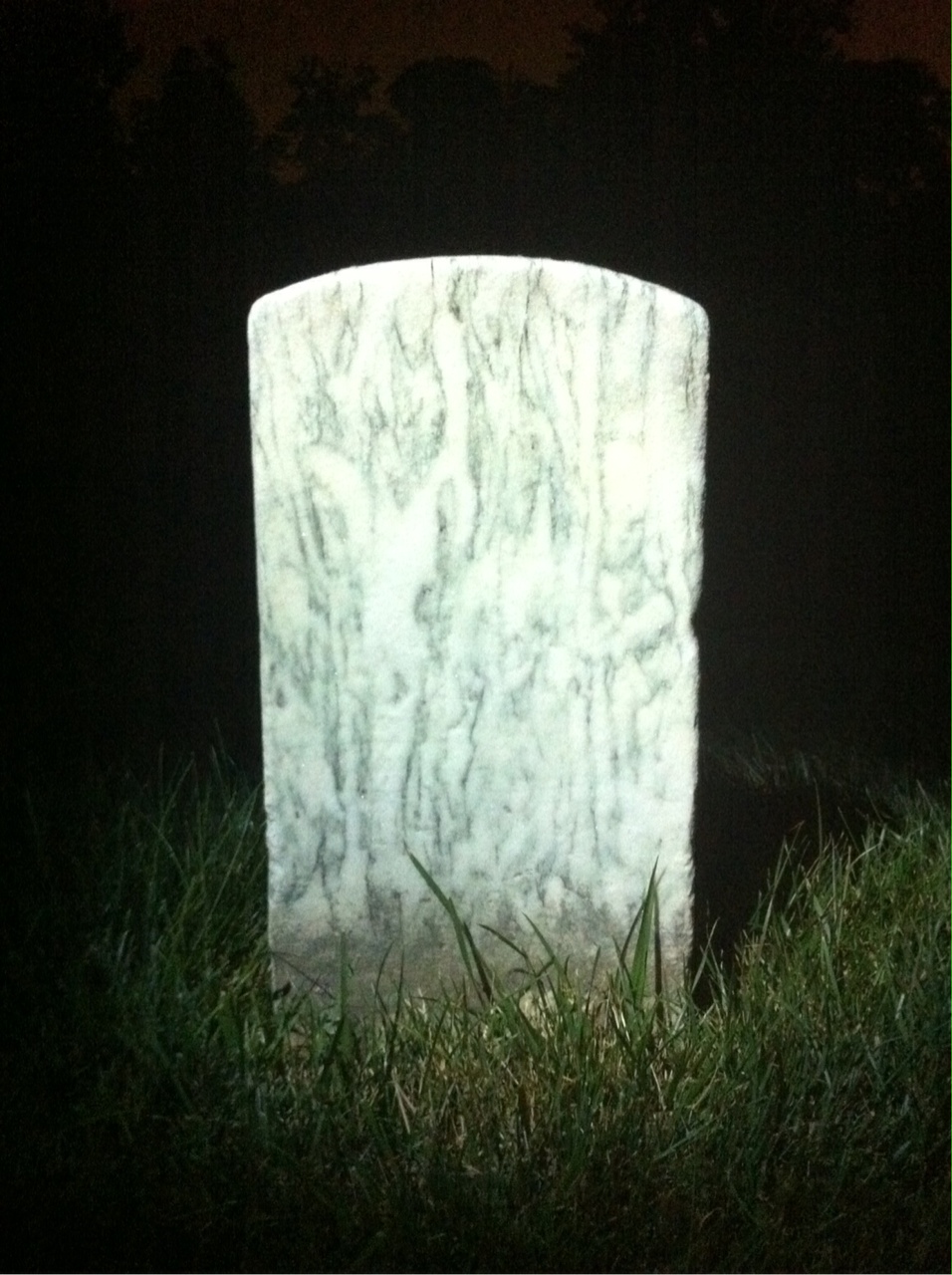 Back of headstone — William Bente