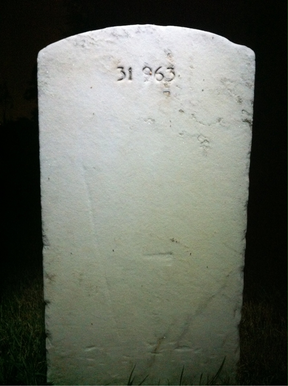 Back of headstone — Mahlon Milstead