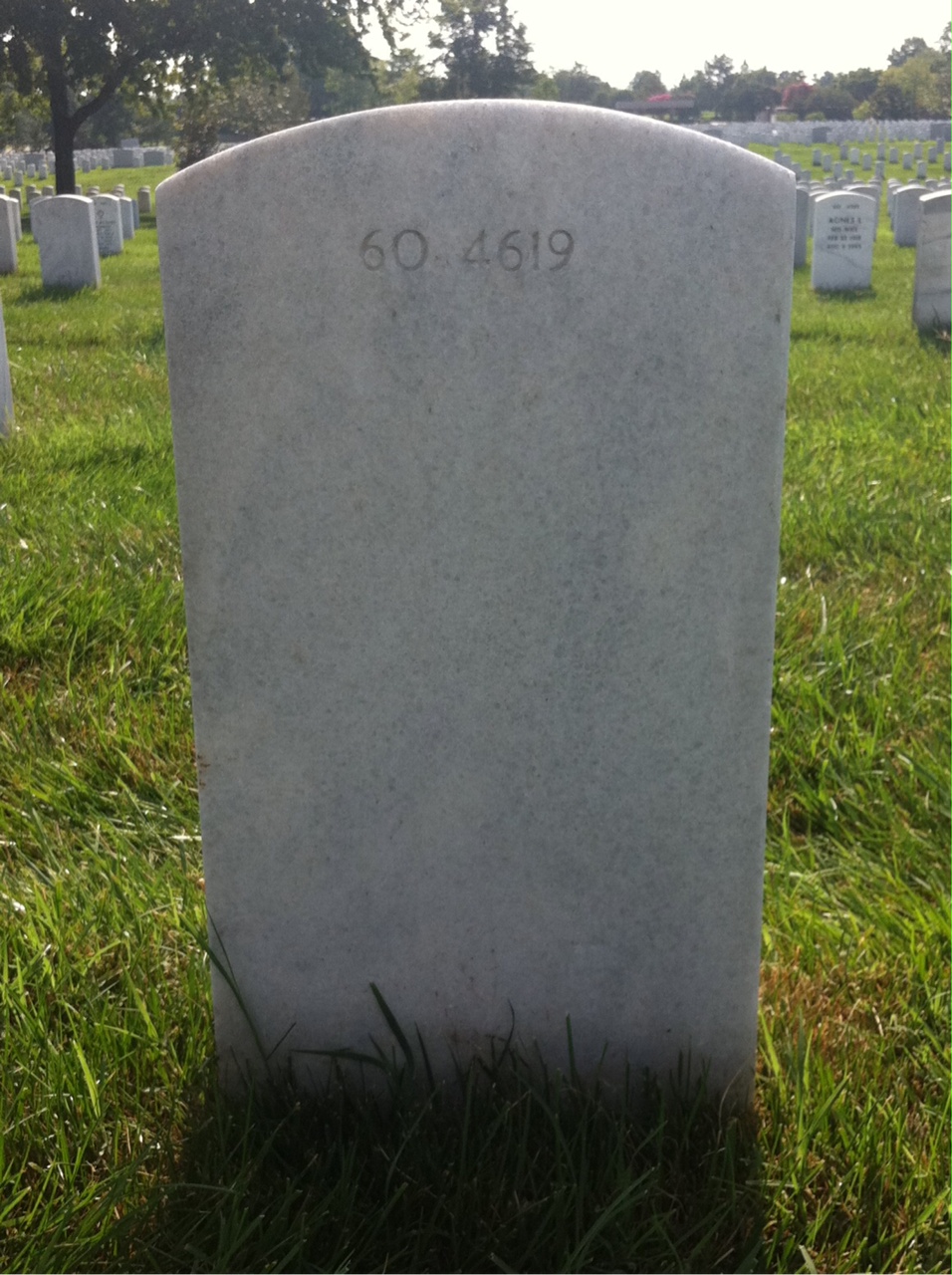Back of headstone — Eugene Duff