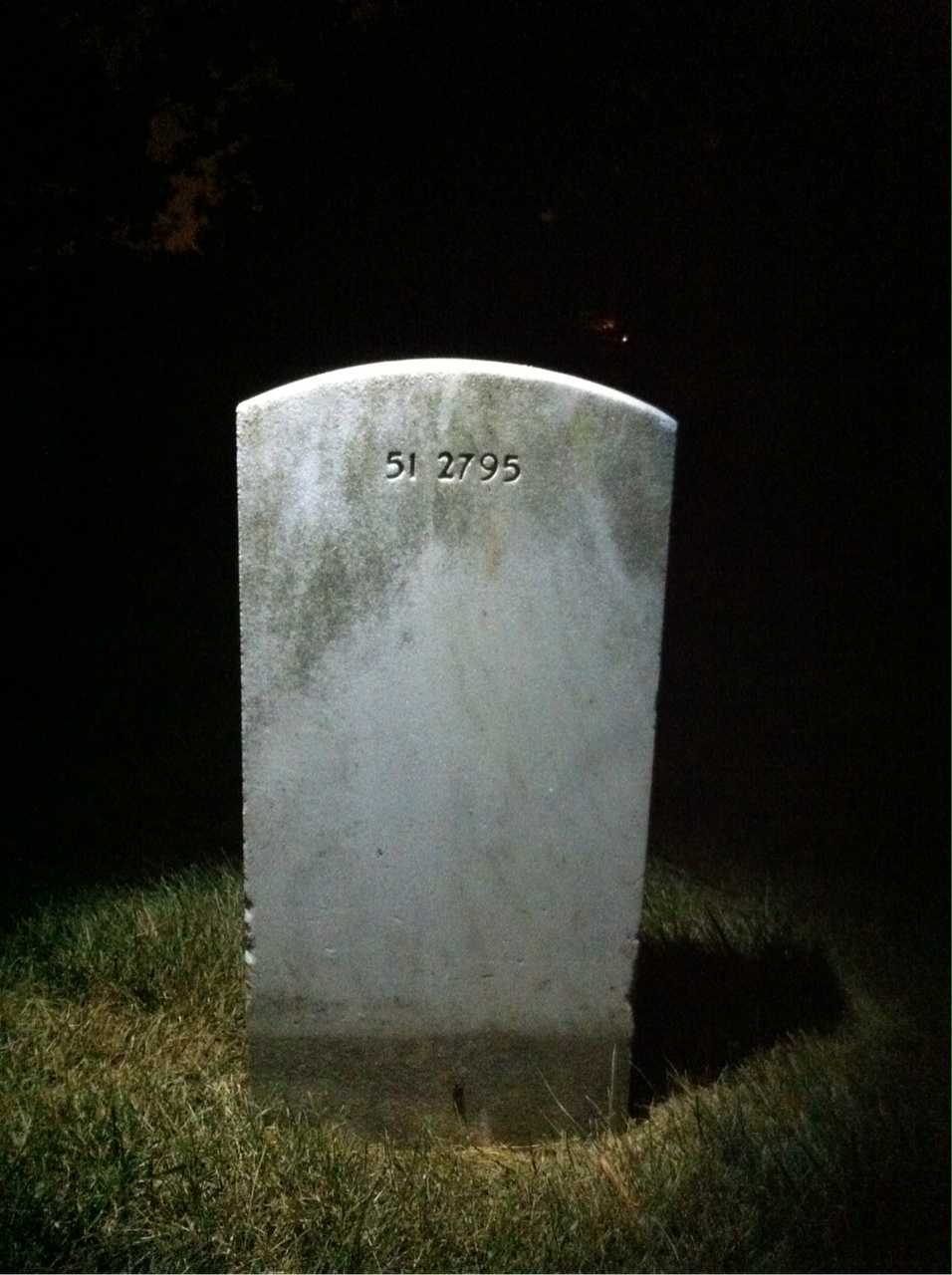 Back of headstone — Robert Abernathy
