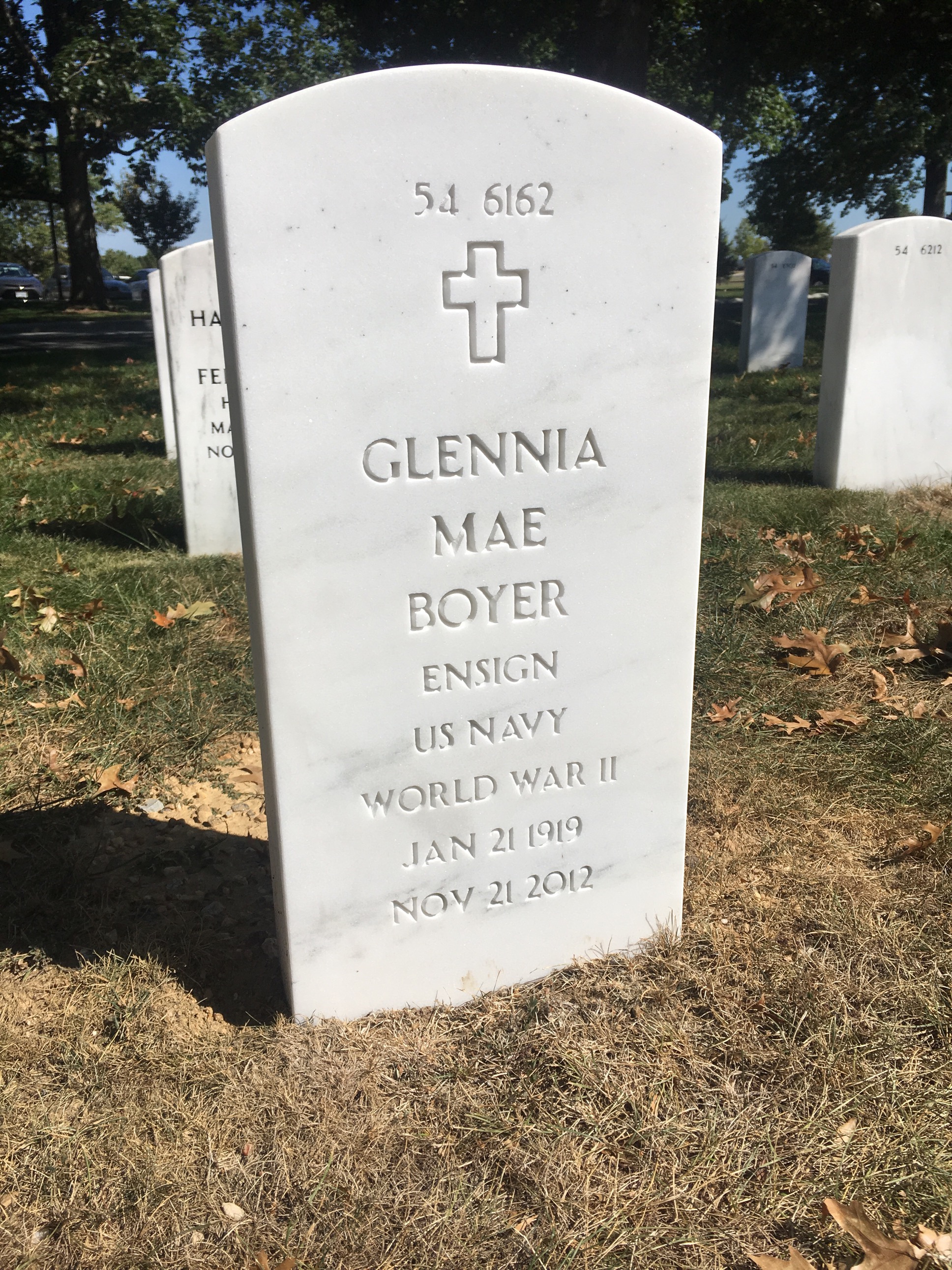 Back of headstone — Charles Boyer