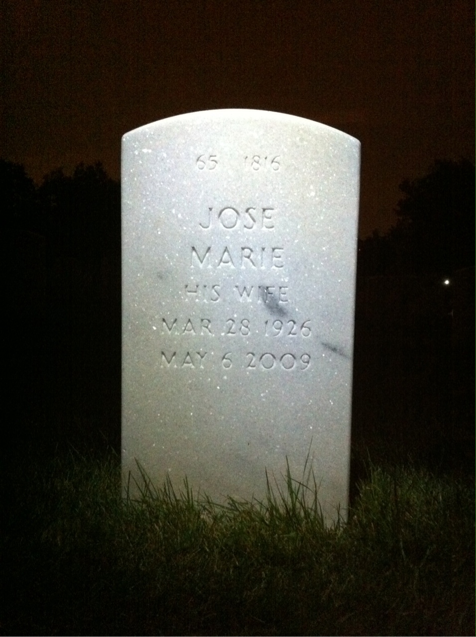 Back of headstone — Paul Hoover