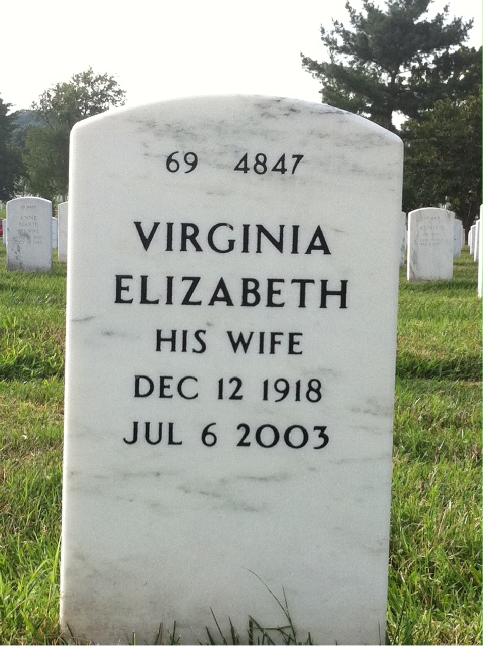 Back of headstone — John Schrotel