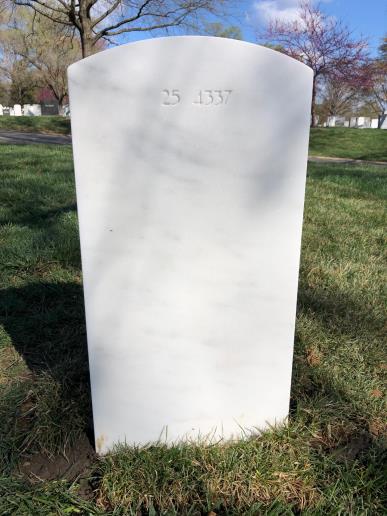 Back of headstone — Robert Andrews
