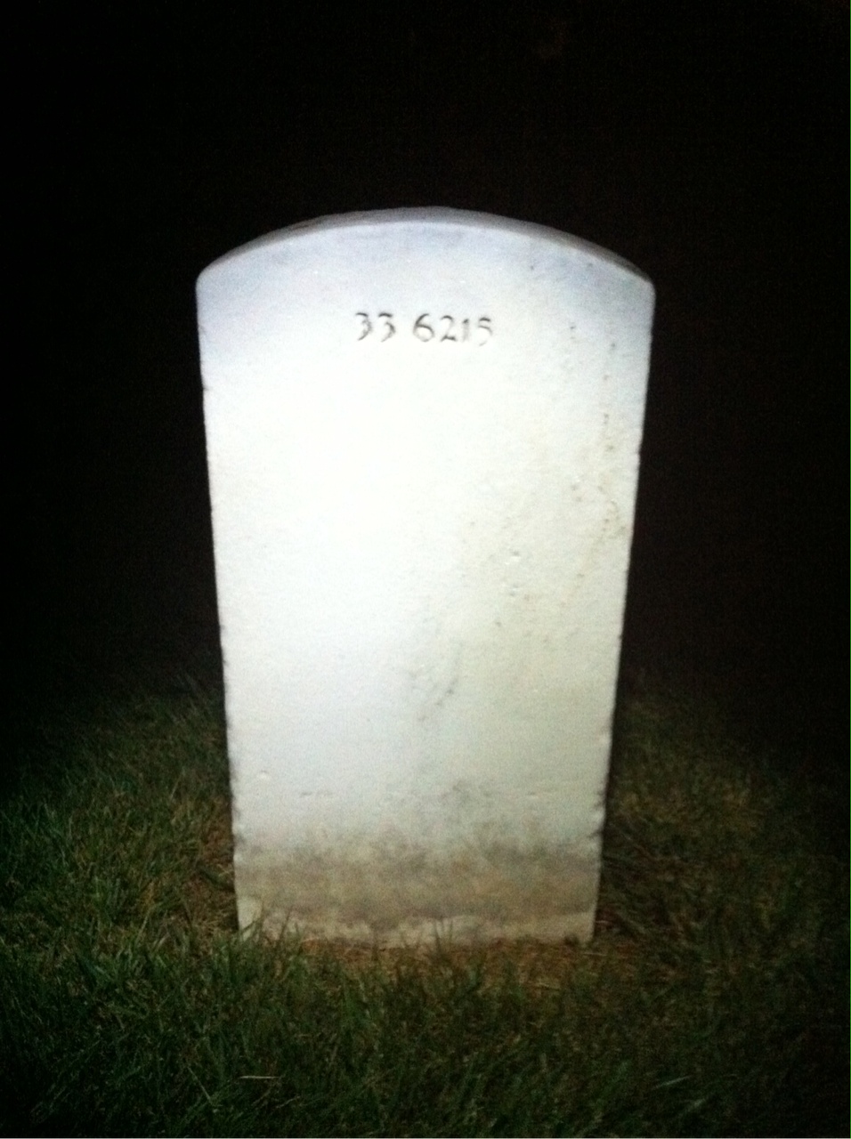 Back of headstone — Arthur Monahan