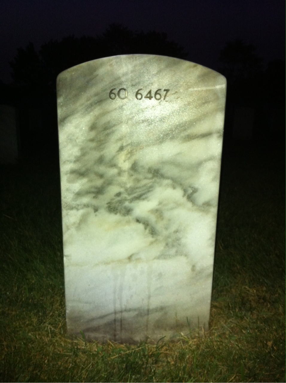 Back of headstone — Carroll Alston