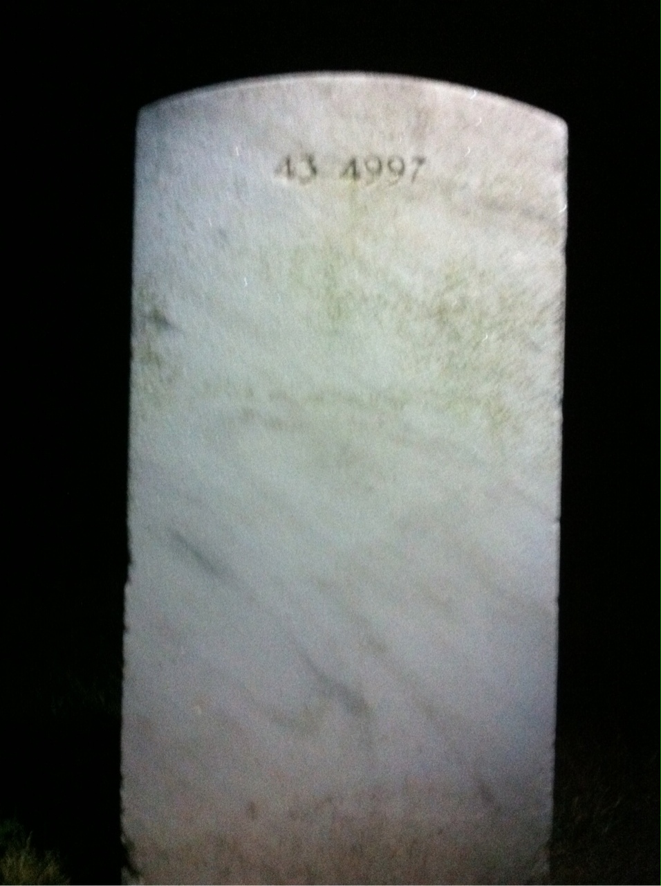 Back of headstone — Charles Walker