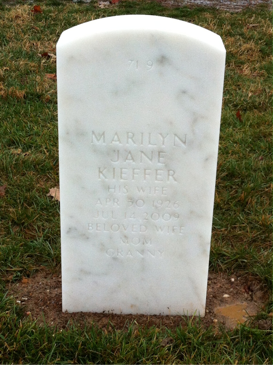 Back of headstone — Robert Ace