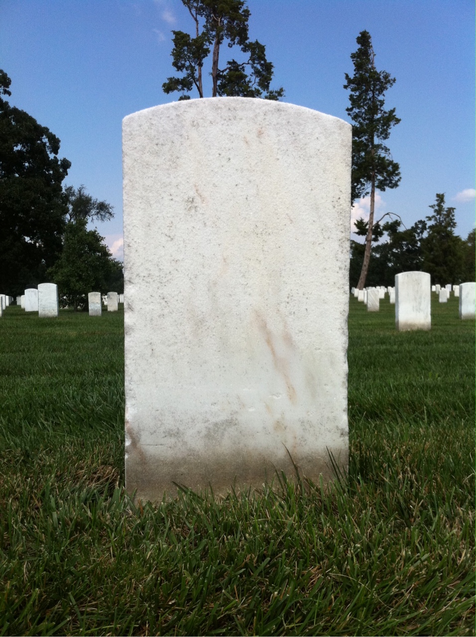 Back of headstone — Walter Bailey