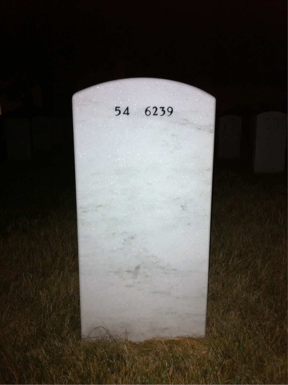 Back of headstone — William Tencate