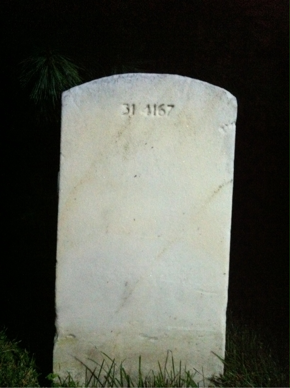 Back of headstone — William Jones