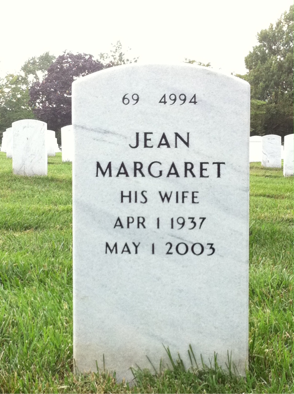 Back of headstone — Thomas Gorman