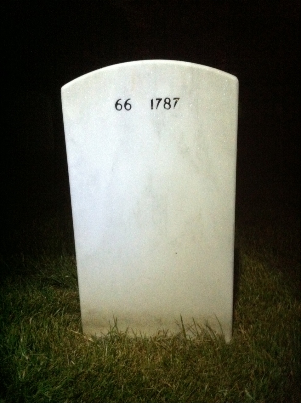 Back of headstone — John Drake