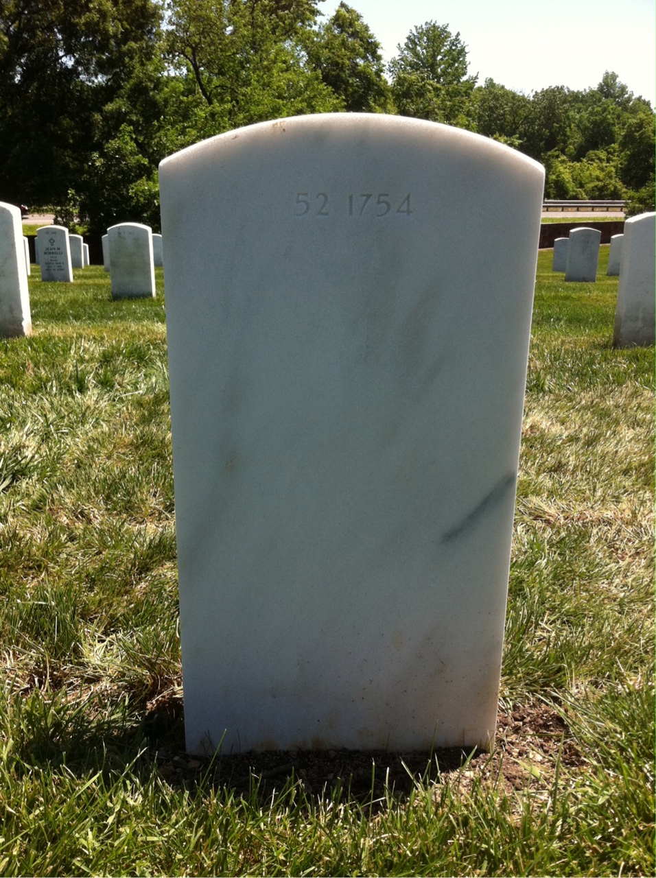 Back of headstone — Jesmond Balmer