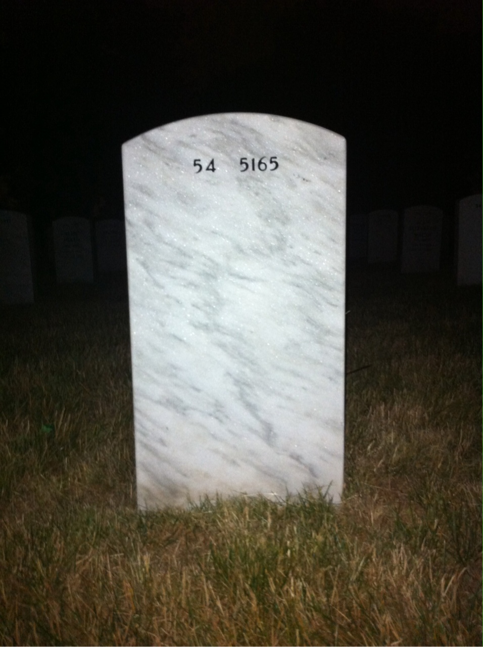 Back of headstone — Albert Clark