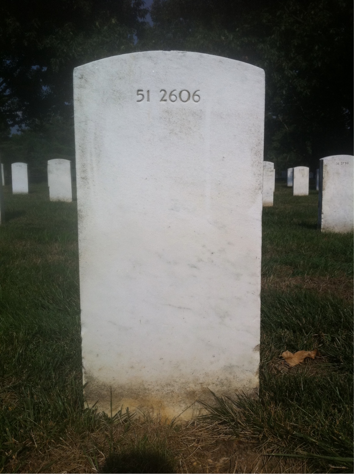 Back of headstone — Carl T Case