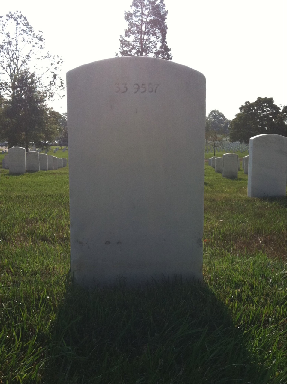 Back of headstone — C Moss