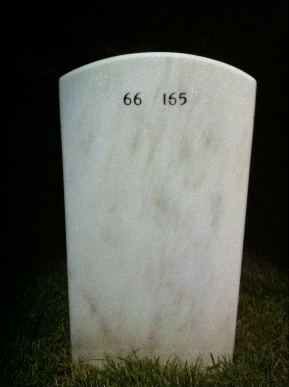 Back of headstone — John Roop