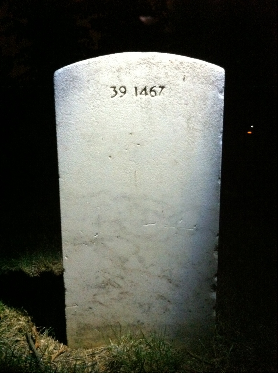 Back of headstone — Anne Alexander