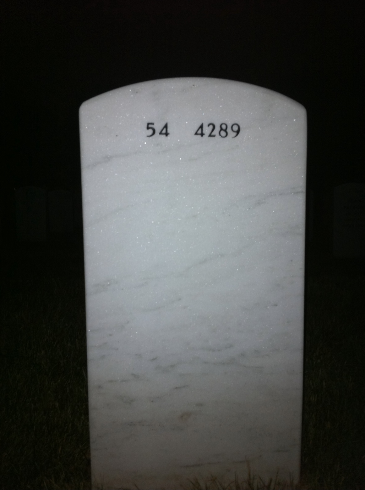 Back of headstone — Kenneth Rexrode
