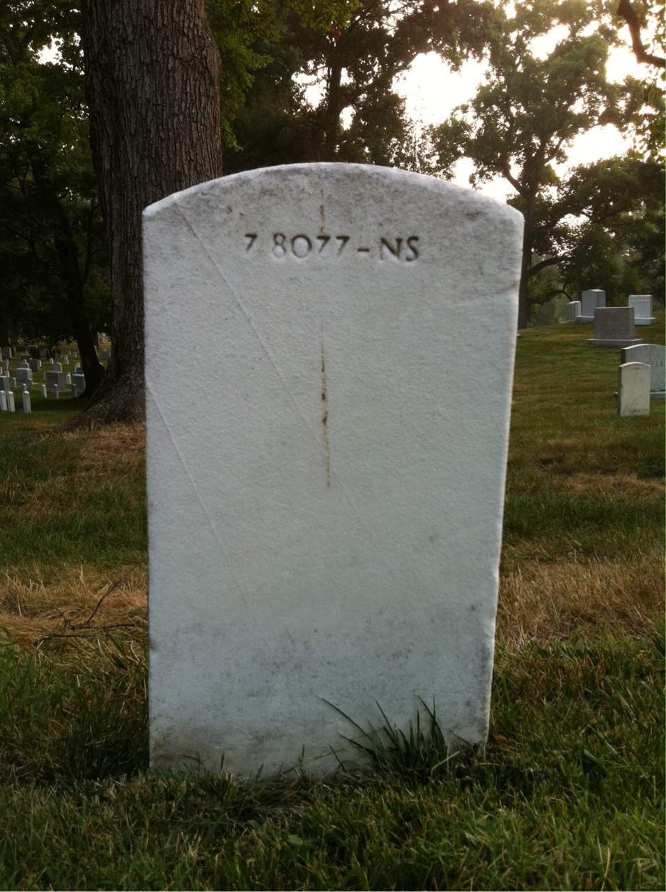 Back of headstone — Leah Andres