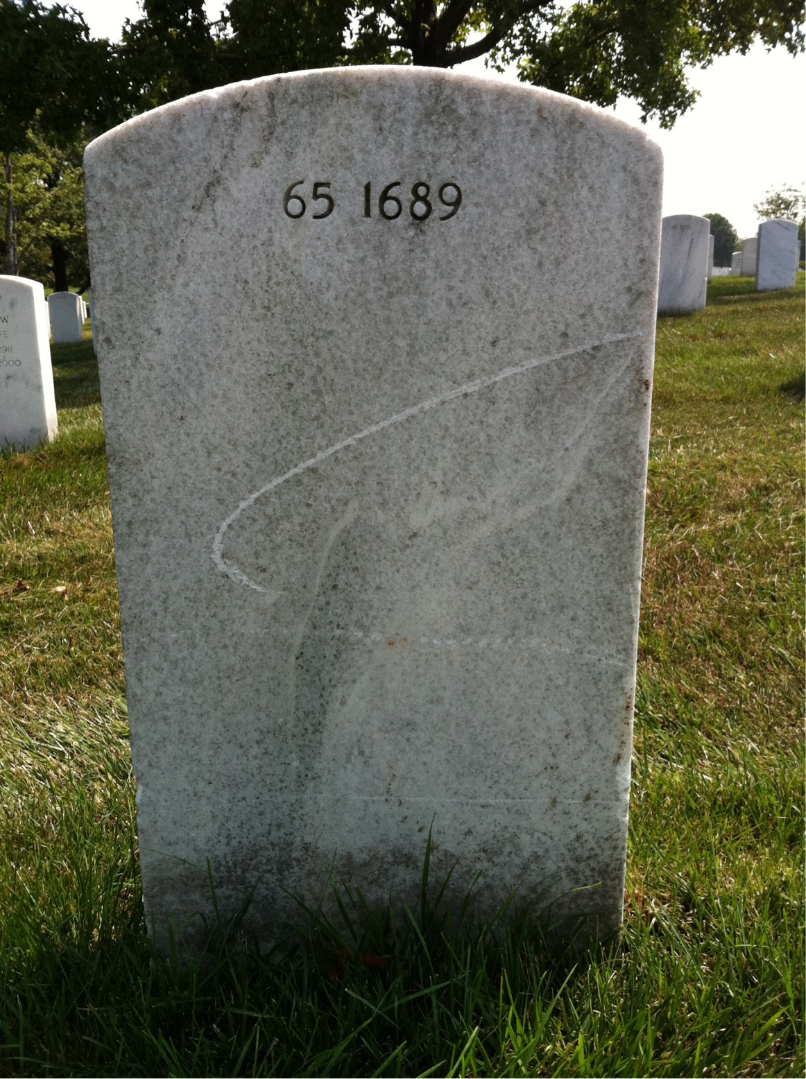 Back of headstone — William M Lamont