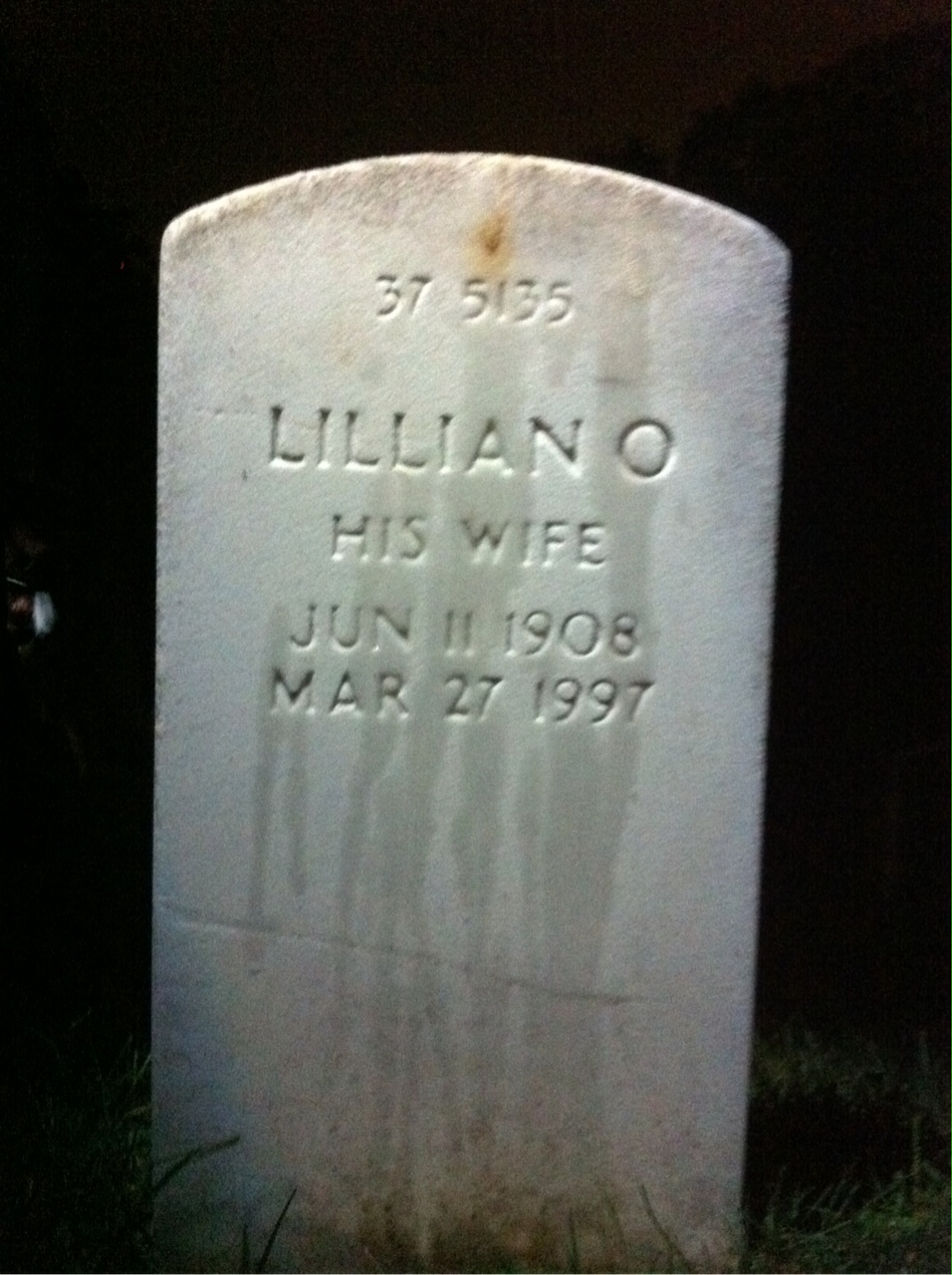 Back of headstone — George Mueller
