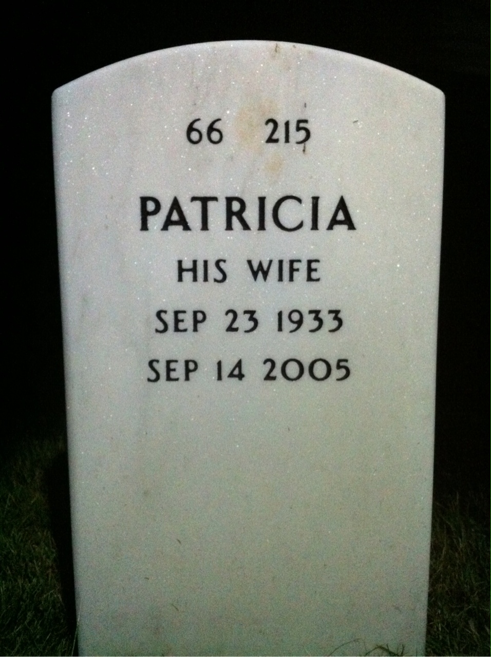 Back of headstone — Thomas Evans