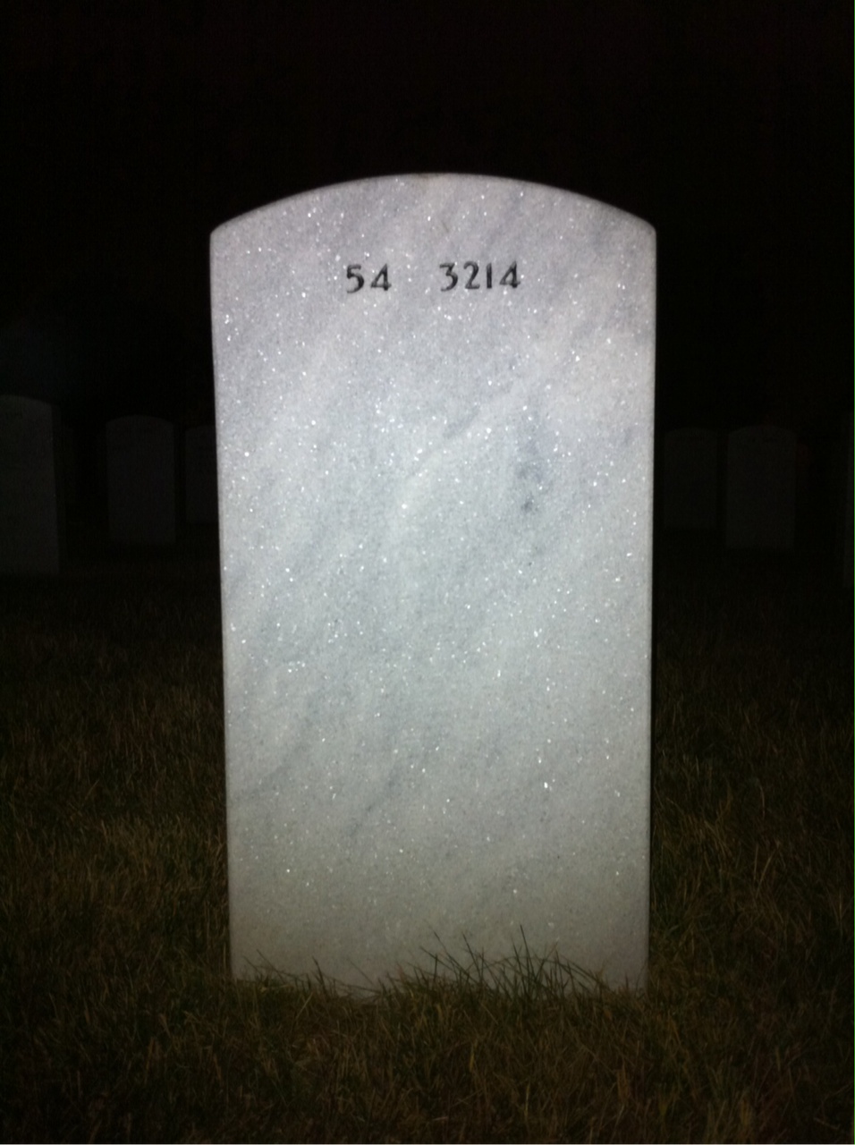 Back of headstone — William Peters