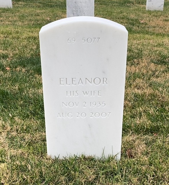 Back of headstone — John Walko