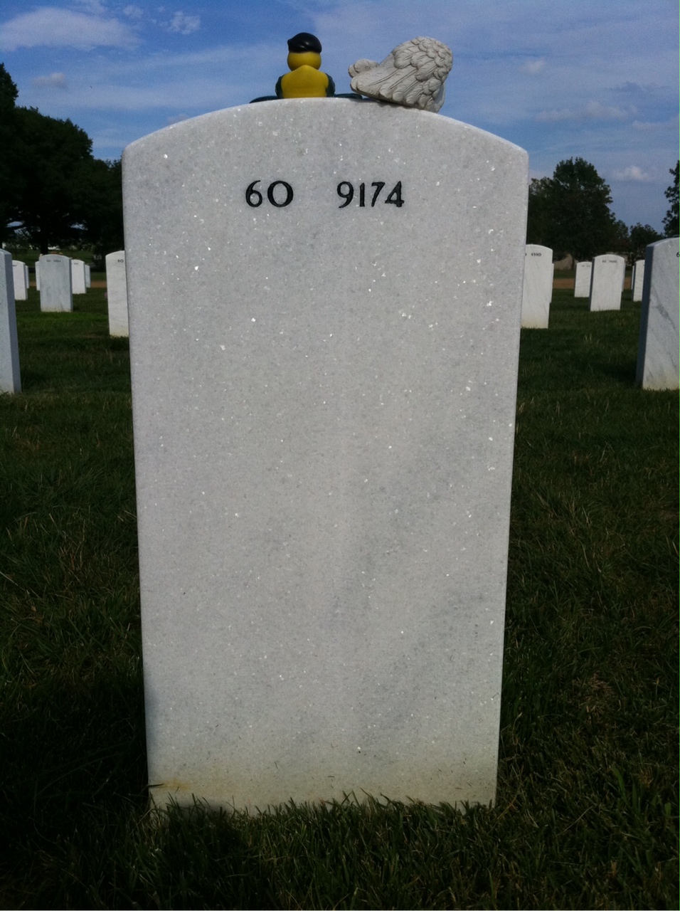Back of headstone — Marc Arizmendez