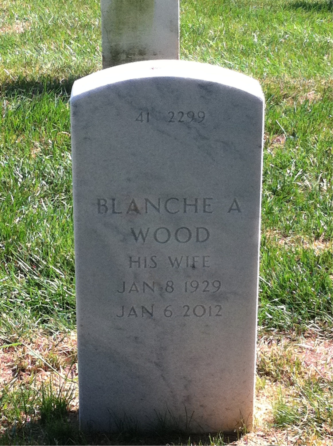 Back of headstone — Louis Murphy