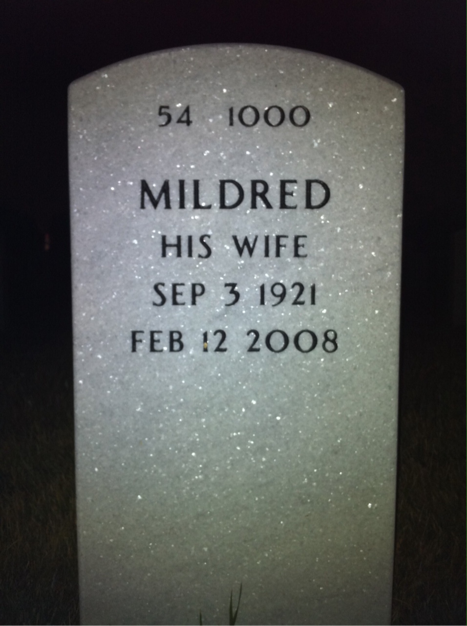Back of headstone — Richard Hatcher