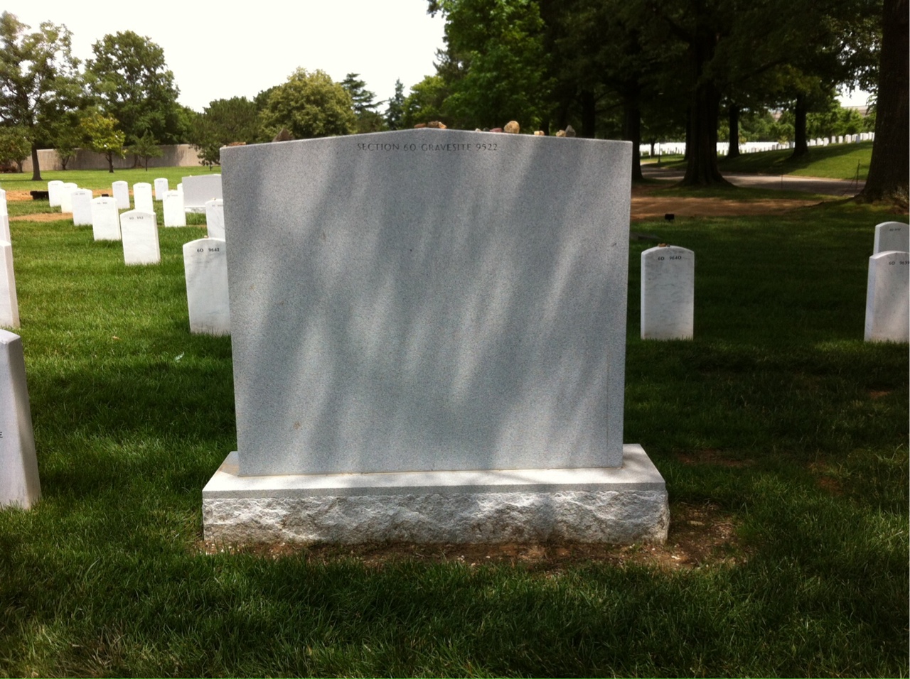 Back of headstone — Nickolas Mueller