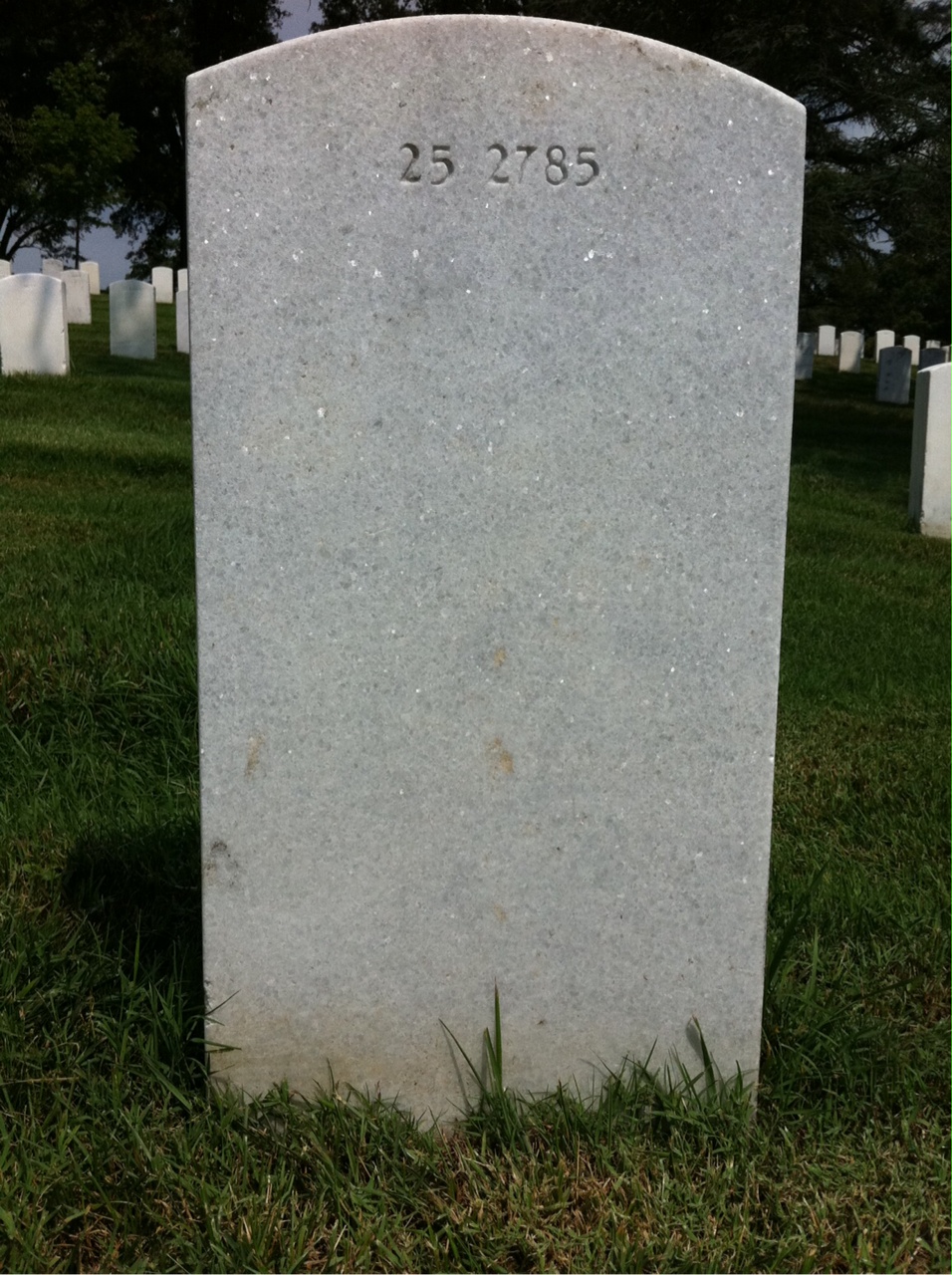 Back of headstone — Jesse Atwater