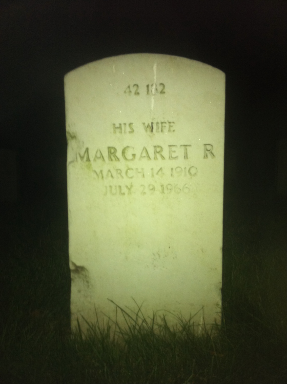 Back of headstone — Edwin Arrington