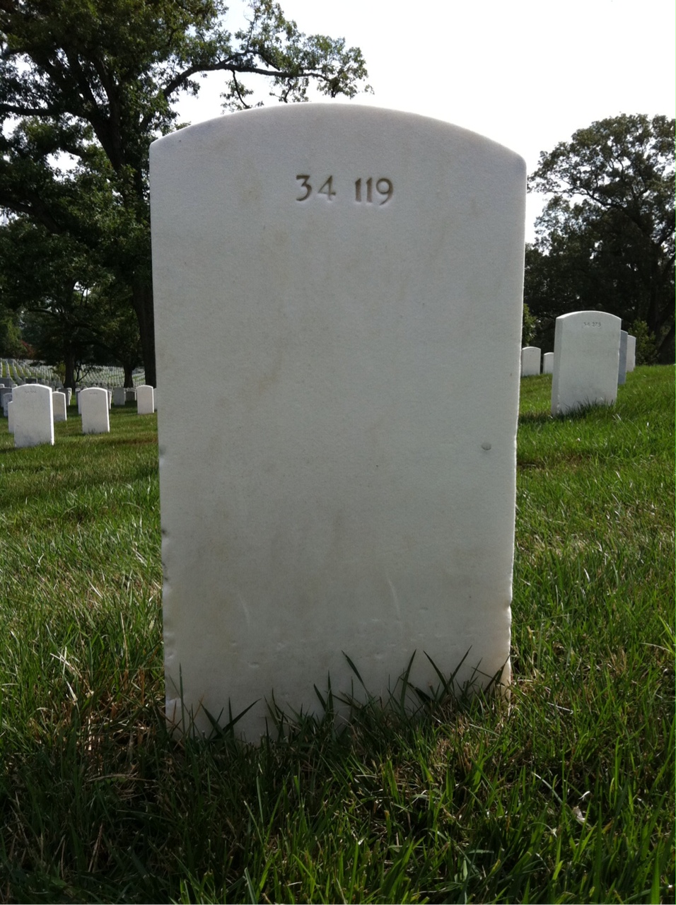 Back of headstone — Ralph Bailey