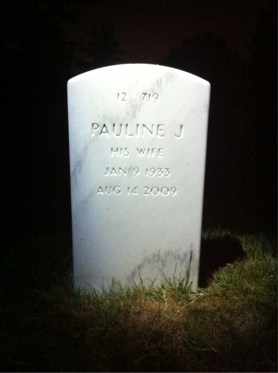 Back of headstone — William Roy