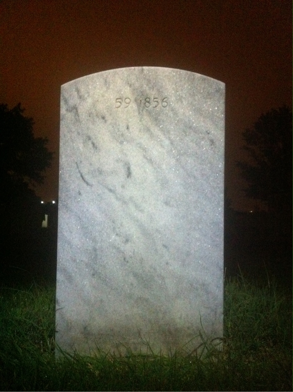 Back of headstone — William Melvin Johnson