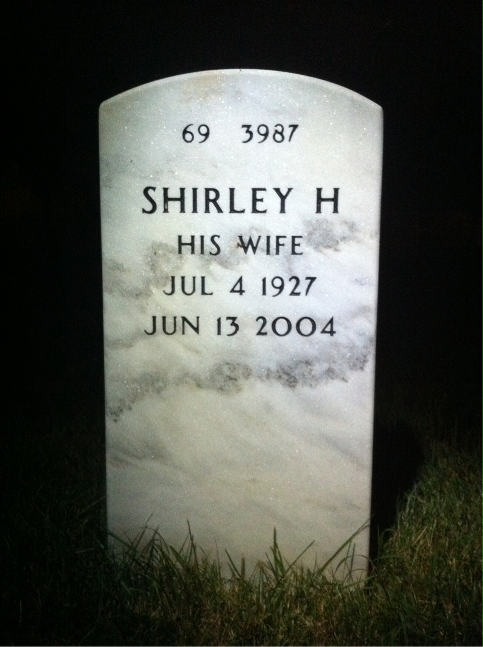 Back of headstone — Jack Gillespie