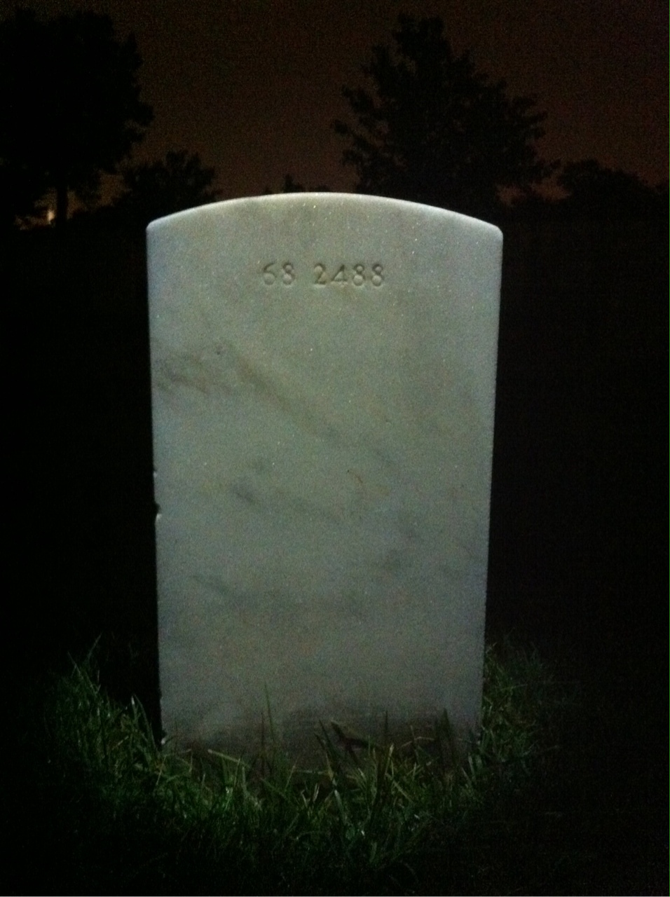Back of headstone — Joseph Morris