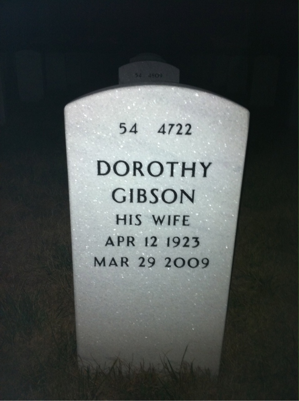 Back of headstone — Edward Duda