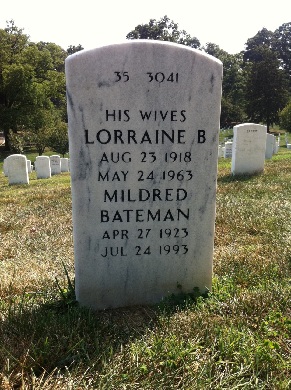 Back of headstone — Cedric Snyder