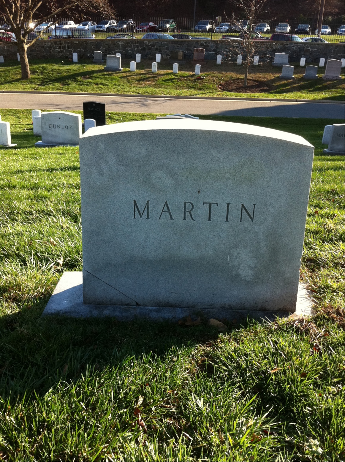 Back of headstone — Ulysses Grant Martin