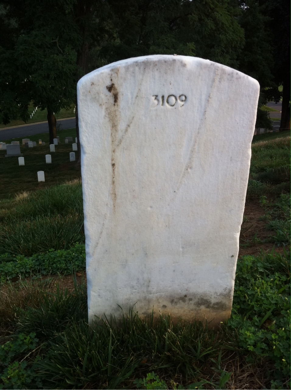 Back of headstone — Mary Mitchell