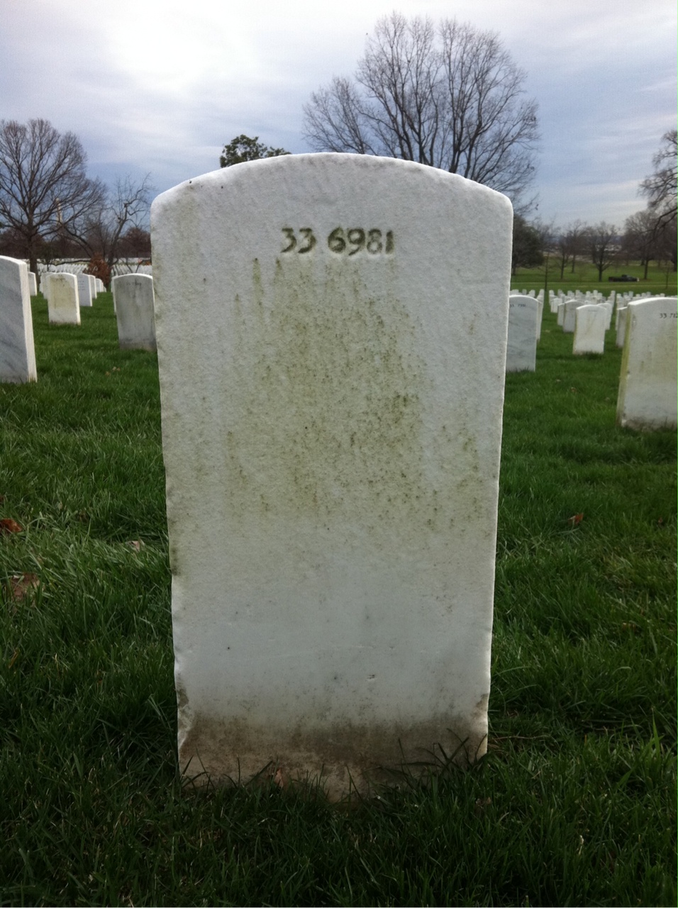 Back of headstone — James Ballard