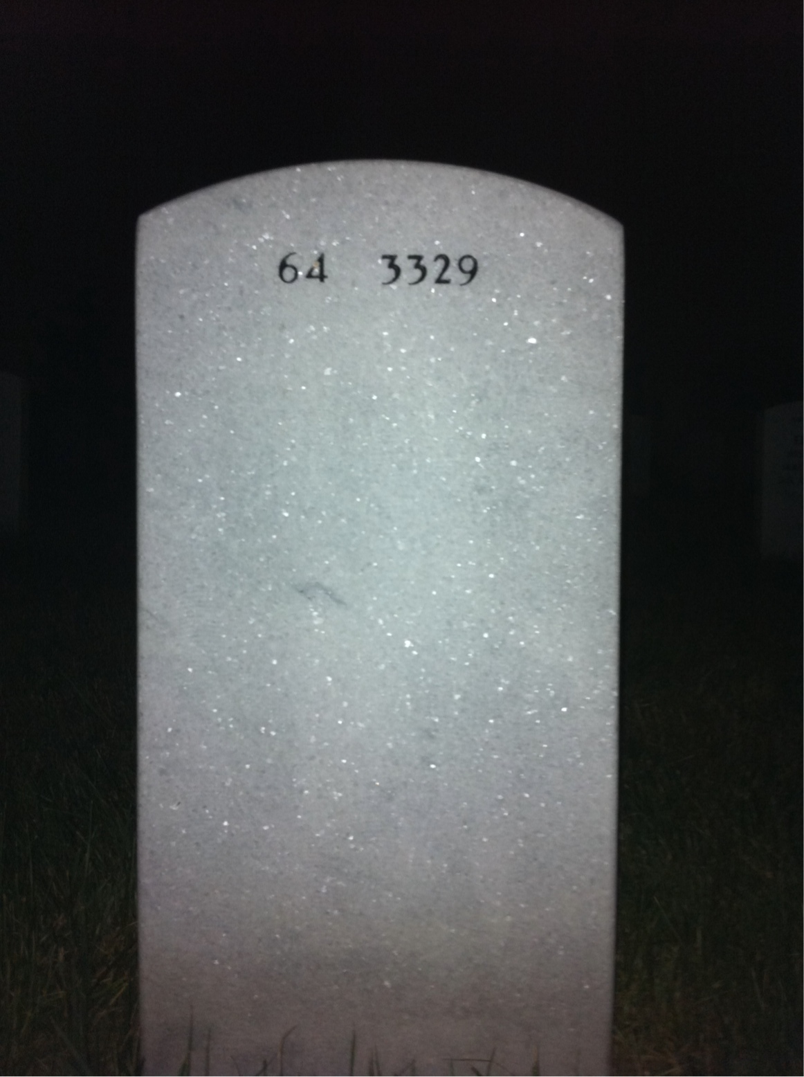 Back of headstone — Richard Pare