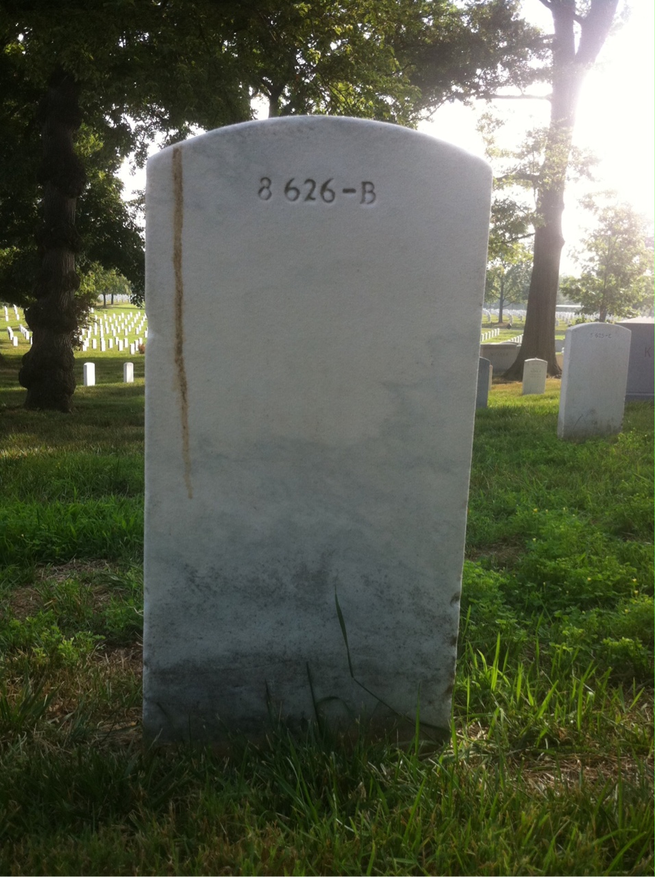 Back of headstone — John Mylor