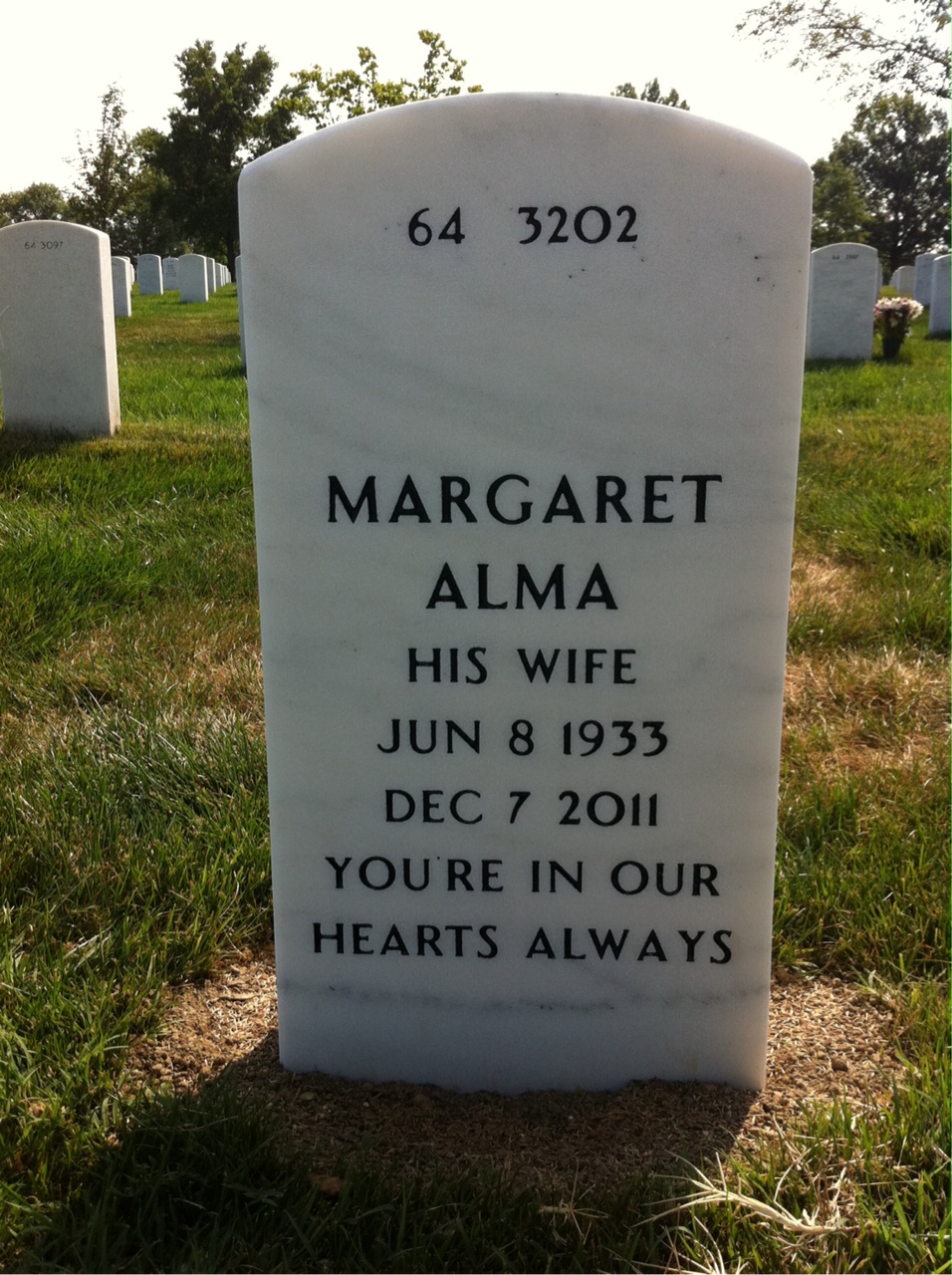 Back of headstone — Edward Gray