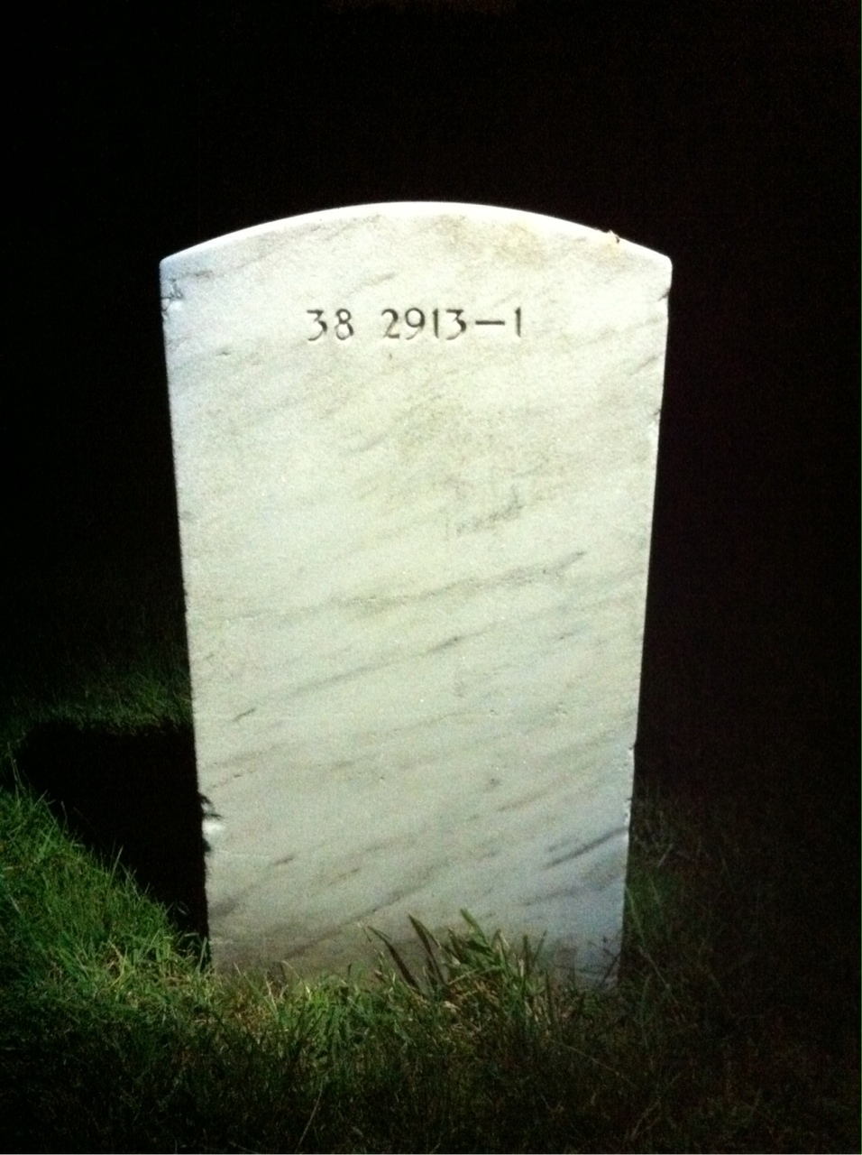 Back of headstone — George Robert Horton